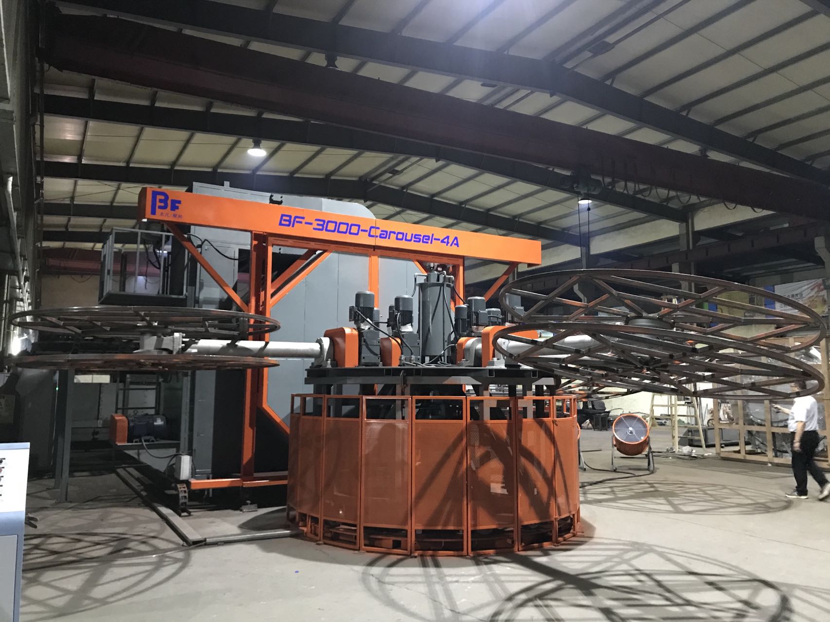 Two-arms Carousel Rotational Molding Machine in China